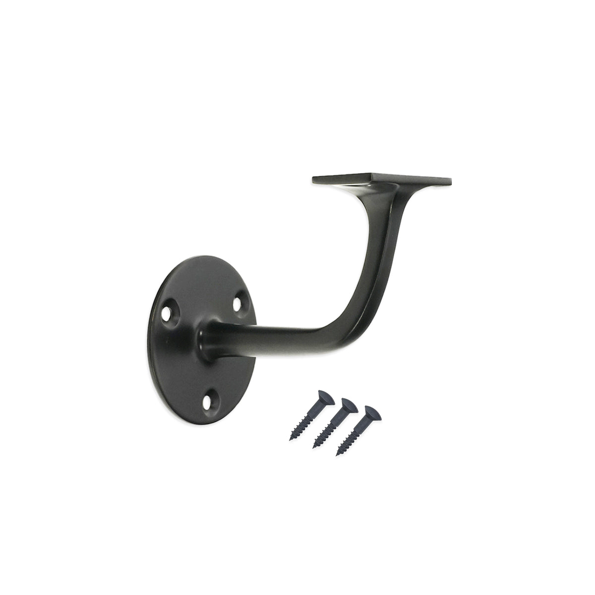 Brass Handrail Bracket Matt Black