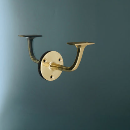 Brass Handrail Bracket Polished Brass