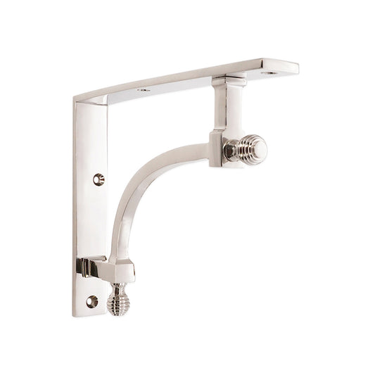 Beehive Large Shelf Bracket Polished Nickel (Sold in Pairs)