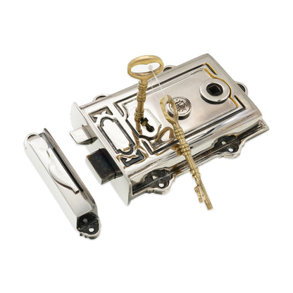 Davenport Rim Lock Aged Nickel
