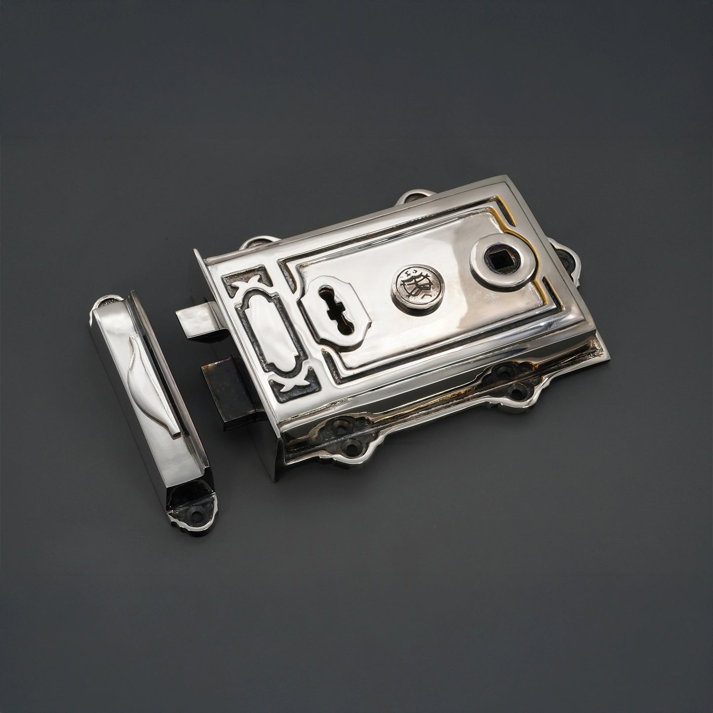 Davenport Rim Lock Aged Nickel
