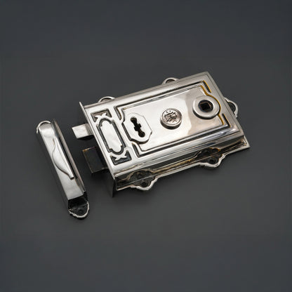 Davenport Rim Lock Aged Nickel