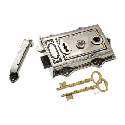 Davenport Rim Lock Aged Nickel