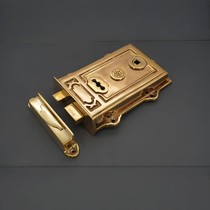 Davenport Rim Lock Polished Brass