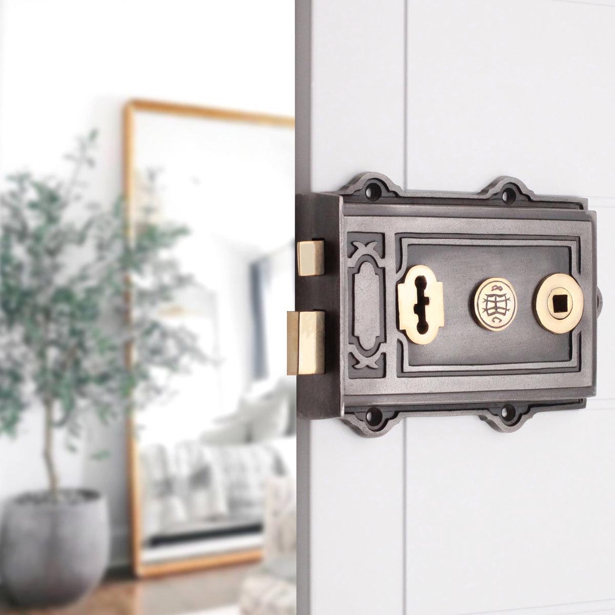 Davenport Rim Lock Pewter
