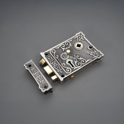 Floral Rim Lock Pewter