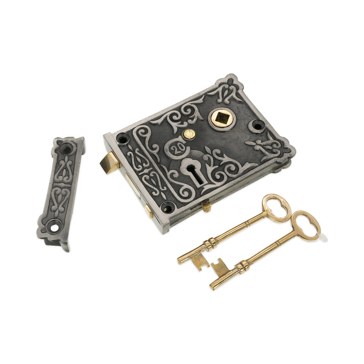 Floral Rim Lock Pewter