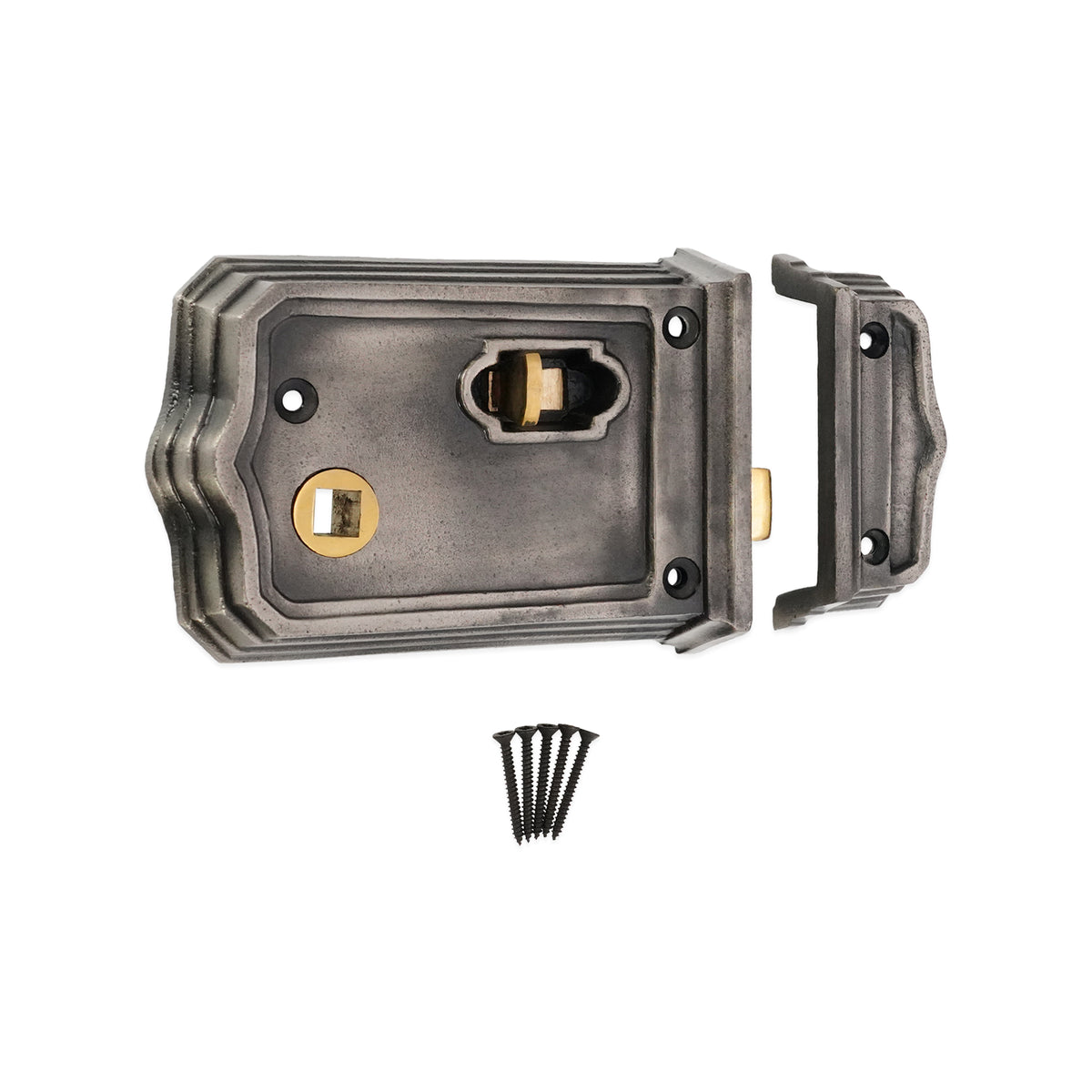 Gothic Rim Latch 105mm Pewter