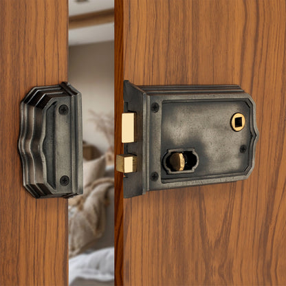 Gothic Rim Latch 125mm Pewter