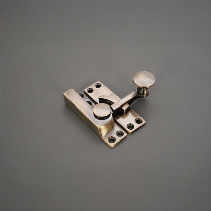 Quadrant Sliding Arm Fastener Antique Brass