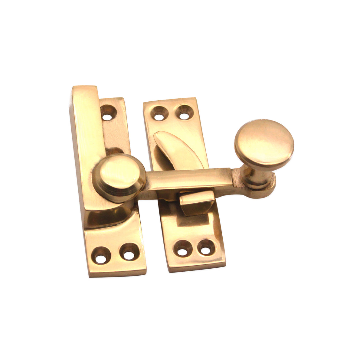 Quadrant Sliding Arm Fastener Polished Brass