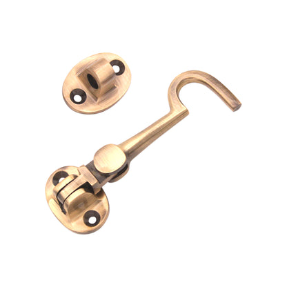 Silent Cabin Hook 3" - 75mm Antique Brass