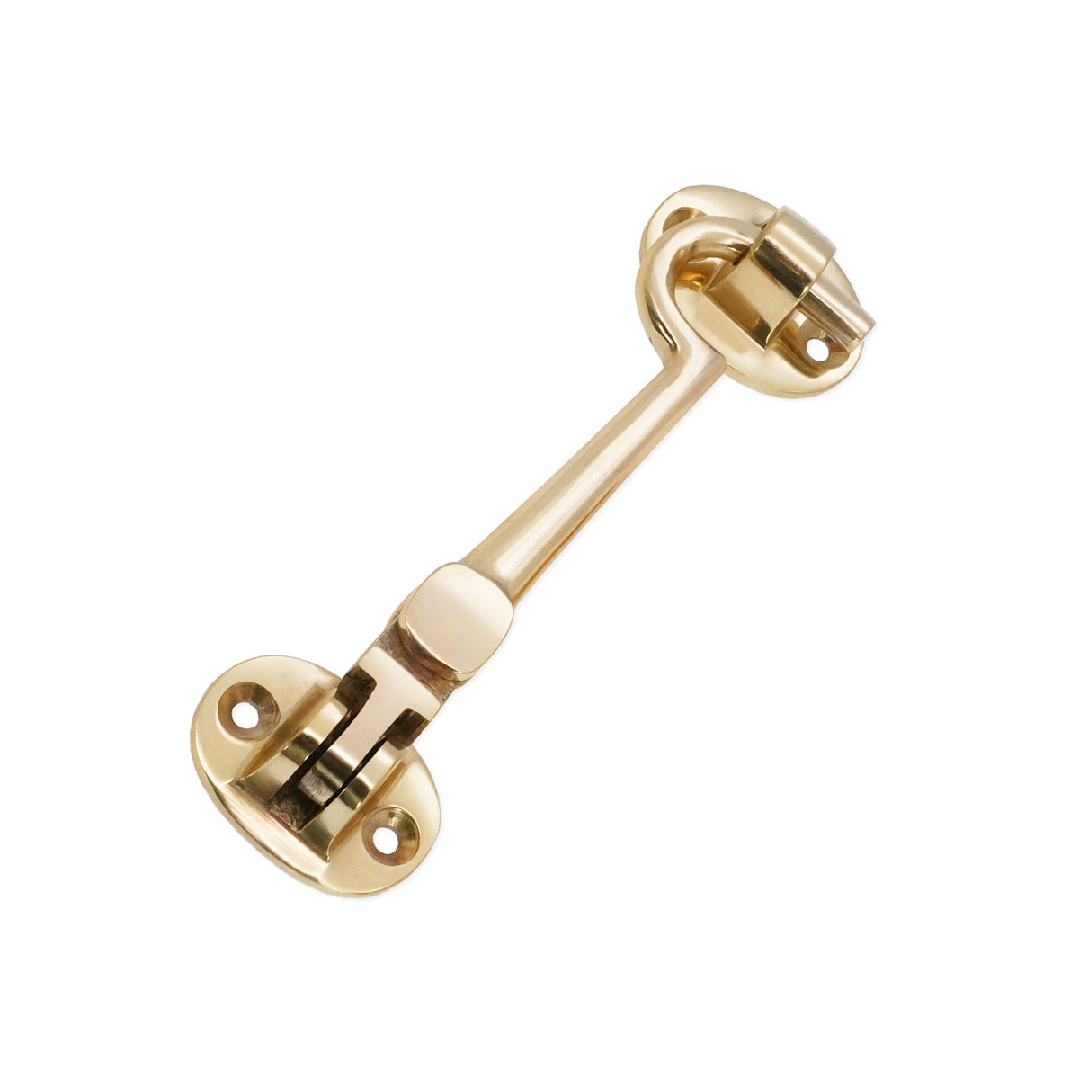 Silent Cabin Hook 4" - 100mm Polished Brass
