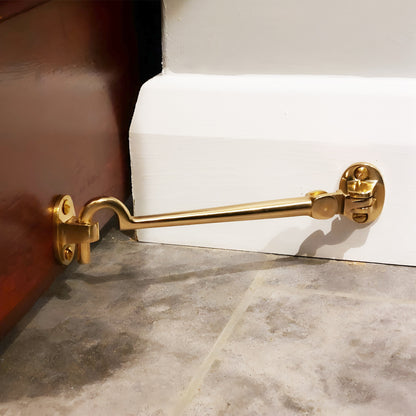Silent Cabin Hook 4" - 100mm Polished Brass