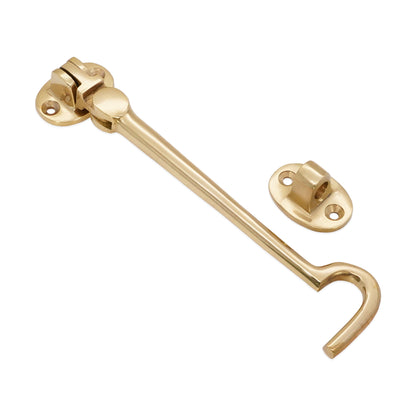 Silent Cabin Hook 6" - 150mm Polished Brass