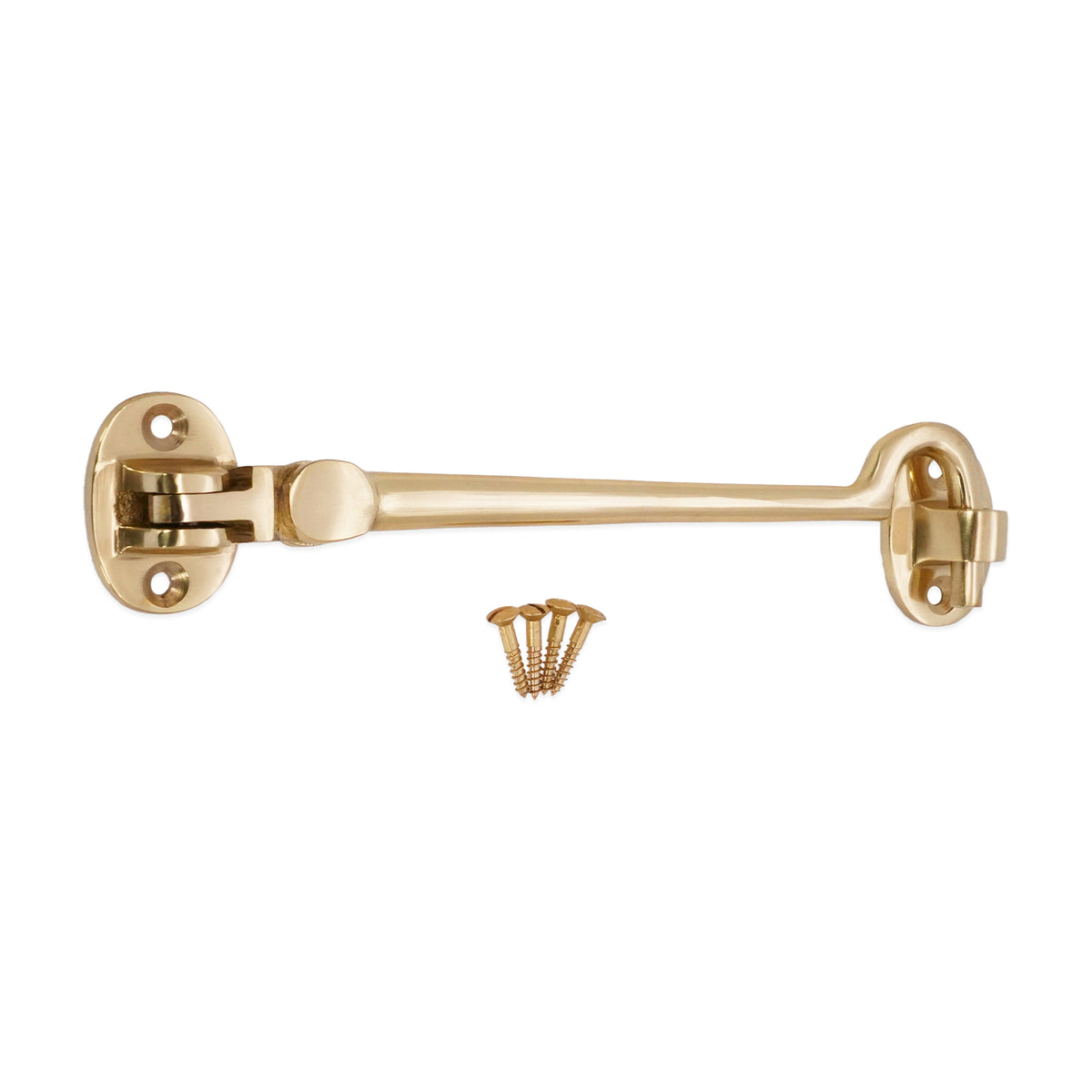 Silent Cabin Hook 6" - 150mm Polished Brass