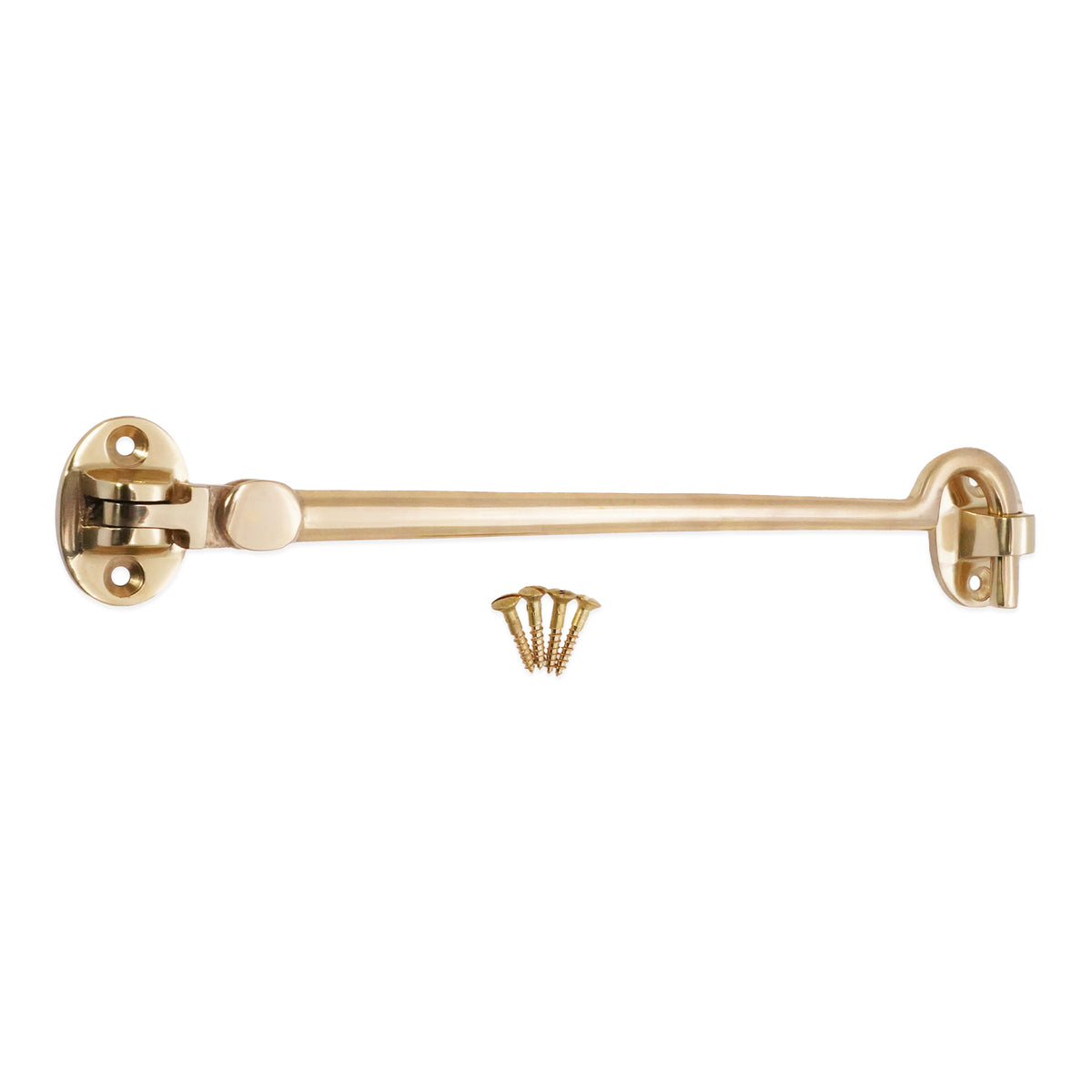 Silent Cabin Hook 8" -  200mm Polished Brass