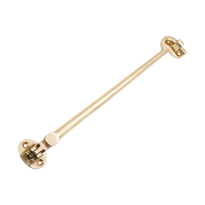 Silent Cabin Hook 10" - 250mm Polished Brass