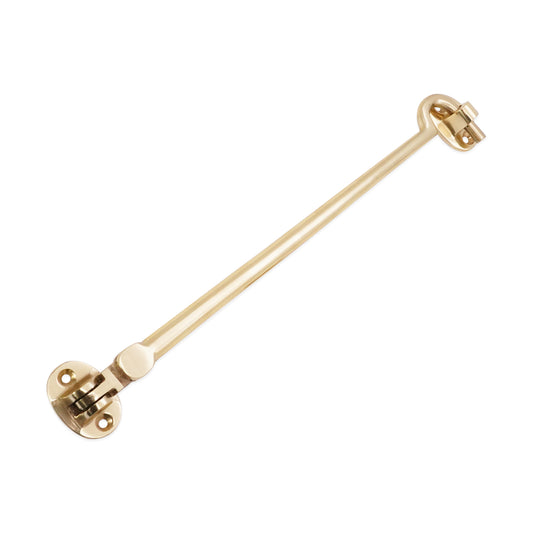 Silent Cabin Hook 10" - 250mm Polished Brass