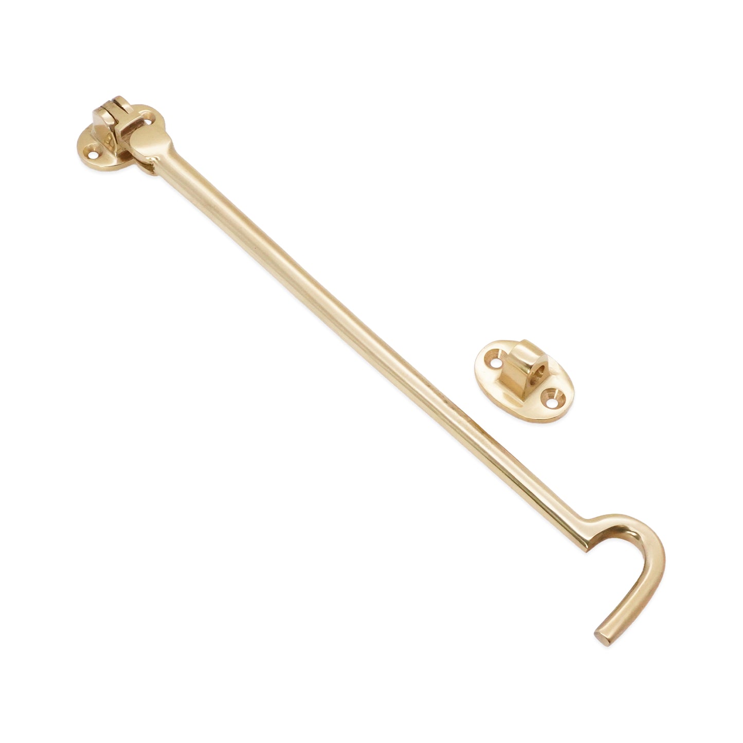Silent Cabin Hook 10" - 250mm Polished Brass