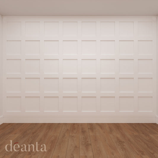 Shaker White Primed Wall Panelling