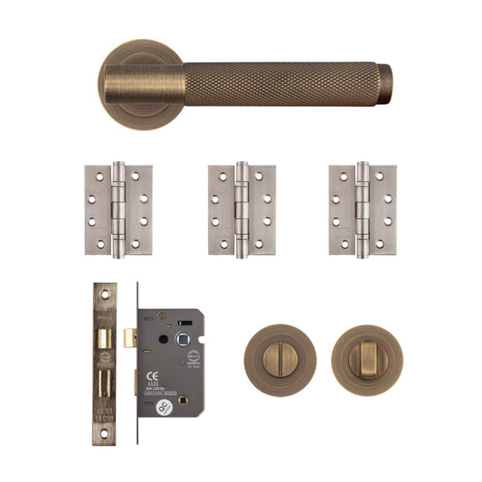 Sparta Bathroom Kit Matt Antique Brass