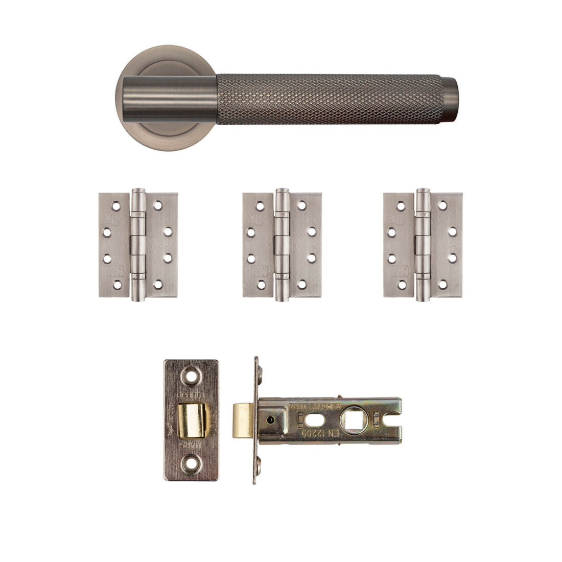 Sparta Latch Kit Matt Satin Black Nickel