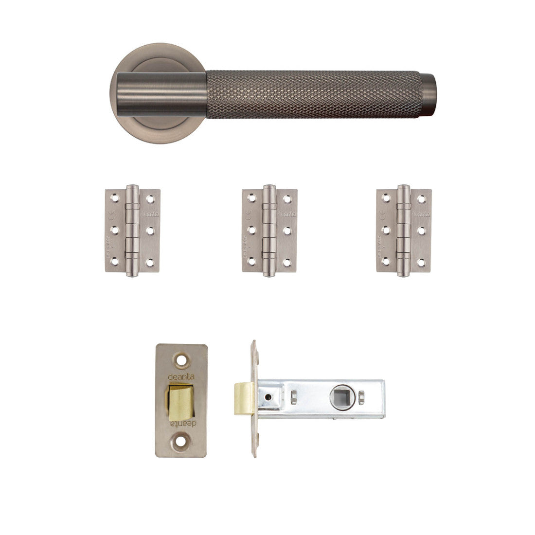 Sparta Latch Kit Matt Satin Black Nickel 2