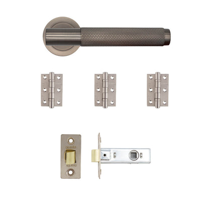 Sparta Latch Kit Matt Satin Black Nickel 2
