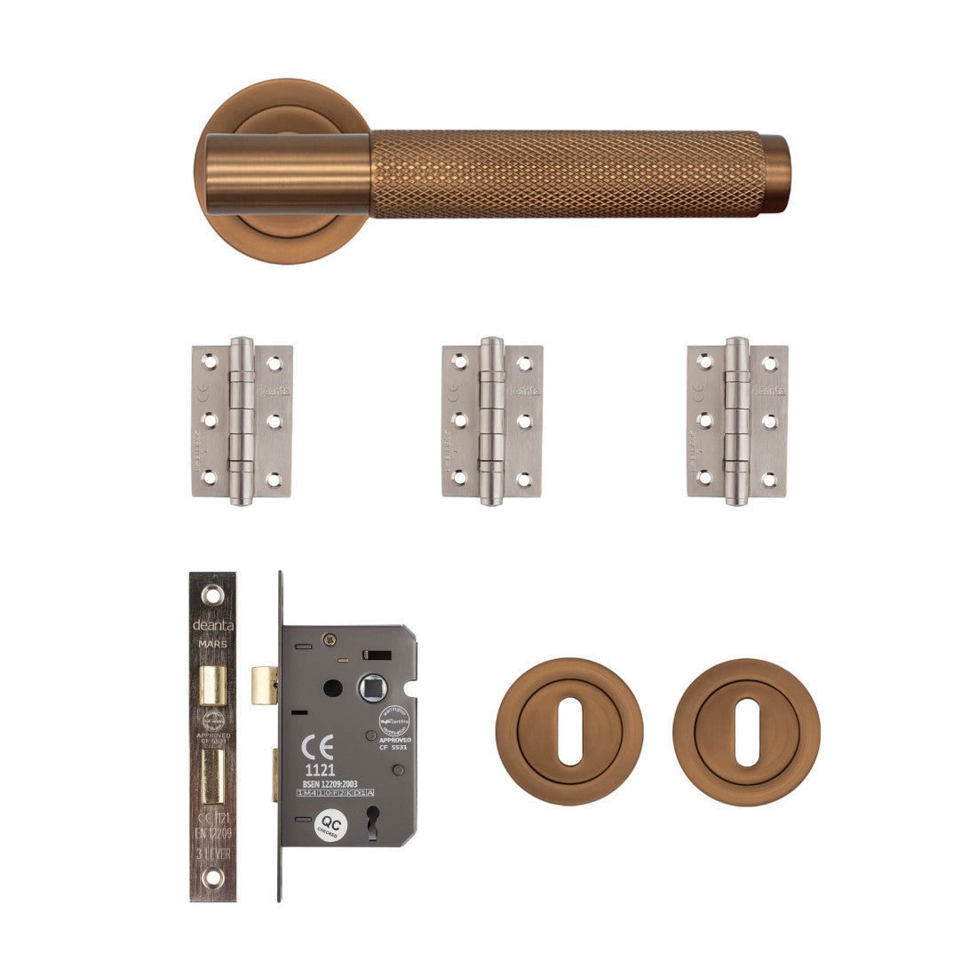 Sparta Mortice Kit Dark Rose Gold 2