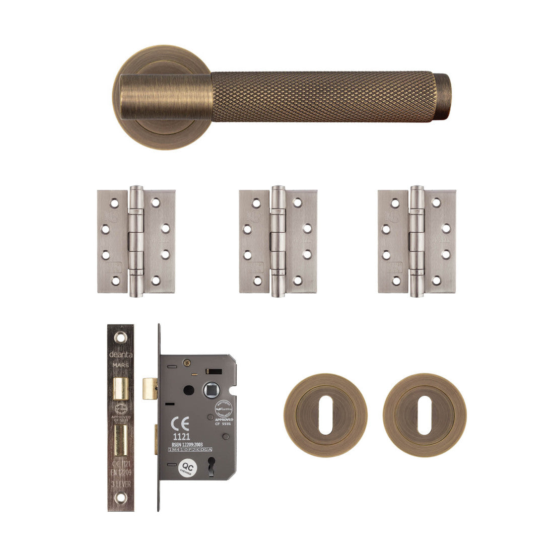 Sparta Mortice Kit Matt Antique Brass