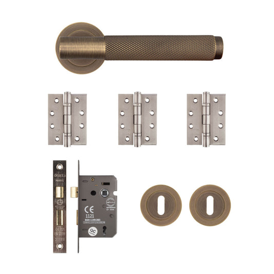 Sparta Mortice Kit Matt Antique Brass