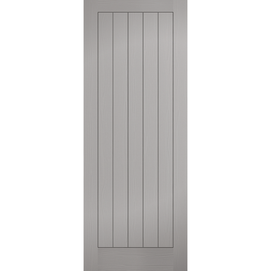 Textured Vertical 5P Pre-Finished Grey Fire Door