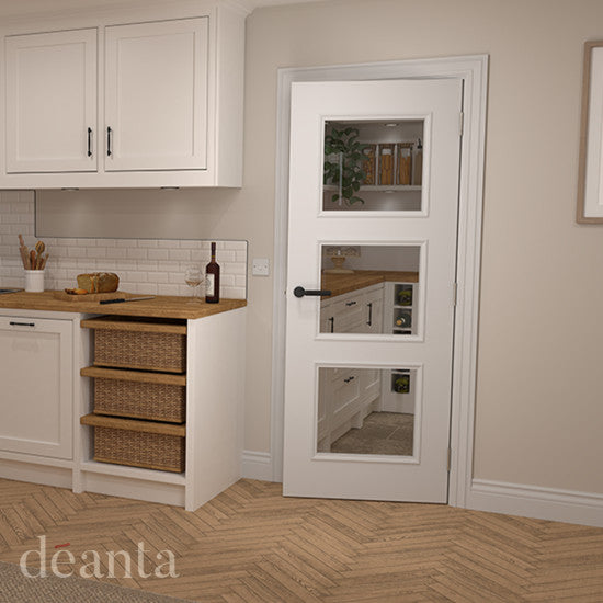 Trinity White Primed Bevelled Glaze Door