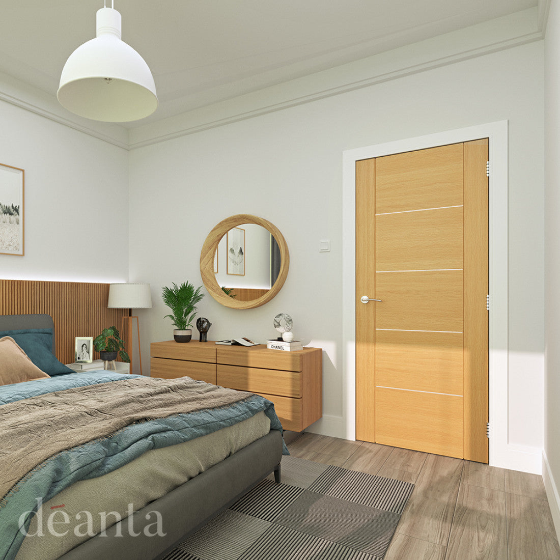 Valencia Prefinished Oak Internal door deanta life