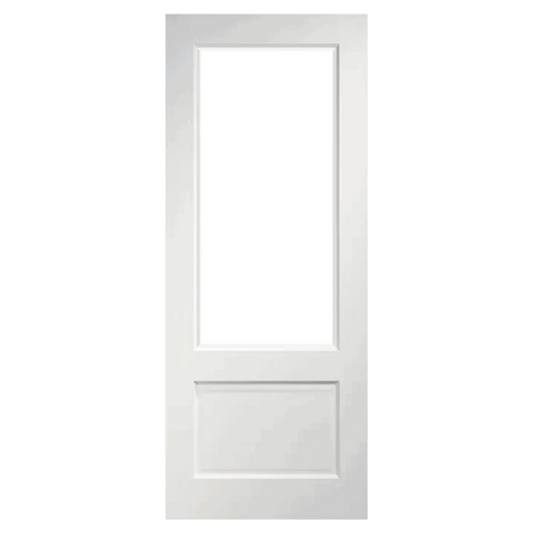 Vermont white primed 1 Panel 1 light recessed internal FD30 Fire door PM Mendes