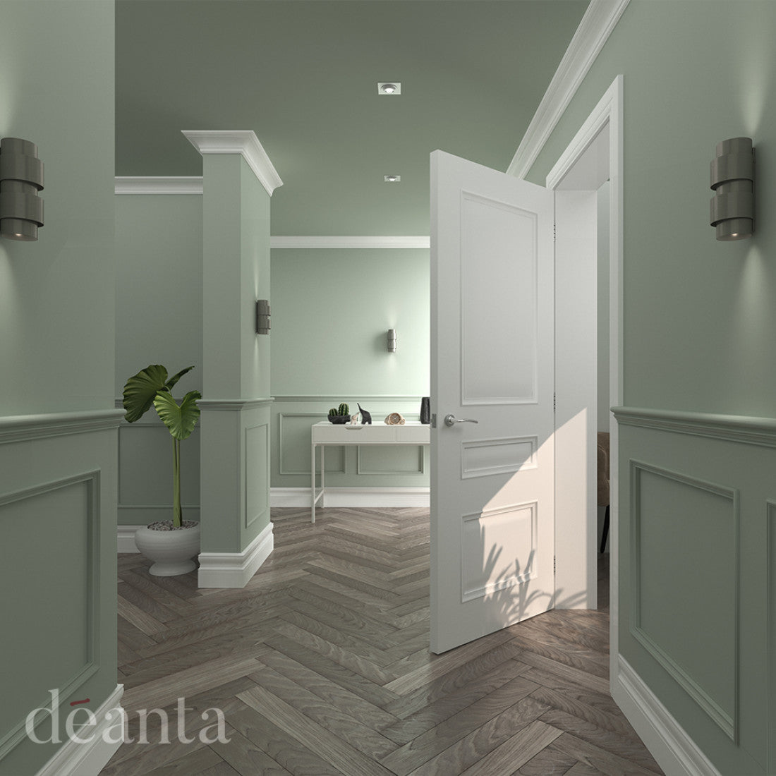 White Primed Bullnose Moulding lifestyle
